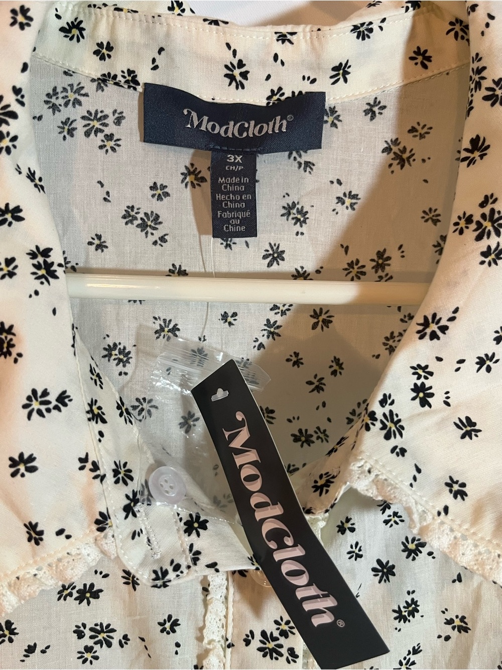 NWT Modcloth Ruffle Peter Pan Collar Cottagecore - Picture 6 of 6